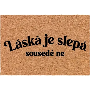 Rohožka Kokosová Vstupní Rohožka Domů | Veselý Dárek Láska Je Slepá