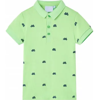 Chlapecká košile vidaXL Dětská polokošile melanž 116 [12156] Barva: Zelená