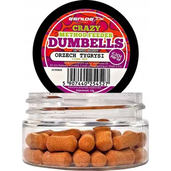 Boilies Crazy Dumbells Pop-Up GENLOG Tygří Ořech 6mm 10g
