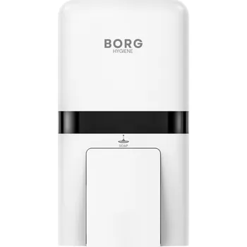 Dávkovač mýdla Ruční nástěnný dávkovač mýdla BORG Hygiene 800 ml, bílý