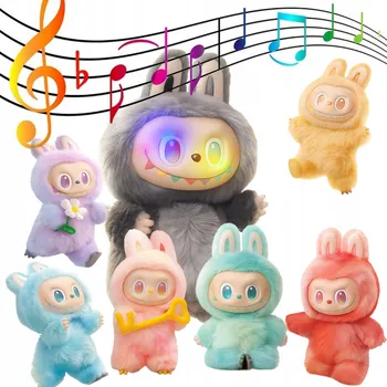 plyšák Plyšová Hračka přívěsek na klíče překvapení Labubu interaktivní zpívající la bubu