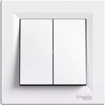vypínač Přepínač střídavý dvojitý řazení 6+6 Schneider Asfora bílá