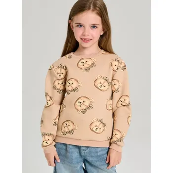 Dívčí oblečení Sinsay - Mikina s kulatým výstřihem - béžová - 055GA-80X - 055GA-80X-104