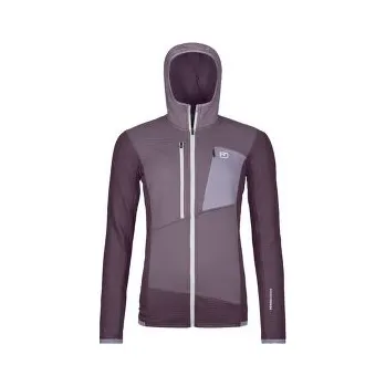 Dámská mikina Ortovox FLEECE GRID HOODY WOMEN 39201 dark wild berry fialová S
