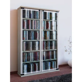 VCM CD a DVD skříňka Galerie, sonoma dub 650610