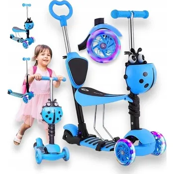 Koloběžka Tříkolová koloběžka pro děti, modrá, s kaučukovými kolečky