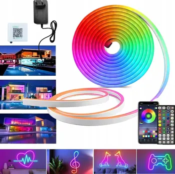 LED osvětlení Energeticky úsporný vícebarevný LED pásek RGB 5050 15m Dálkový Ovladač Aplikace