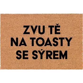 Rohožka Kokosová Vstupní Rohožka Dekorativní | Veselý Dárek Tousty Se Sýrem