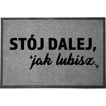 Rohožka ŠEDÁ VSTUPNÍ ROHOŽKA DO DOMU DEKORATIVNÍ DÁREK STŮJ DÁL 60X40cm