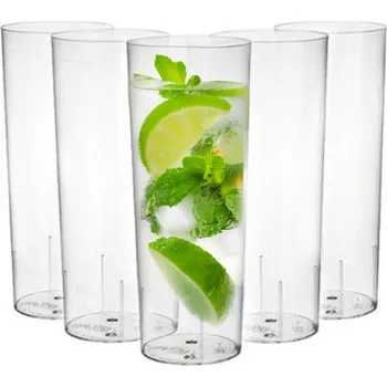 Sklenice SKLENICE NA DRINKY NÁPOJE PLASTOVÉ 300ml KELÍMKY NA ČAJ A DŽUS 20 KS
