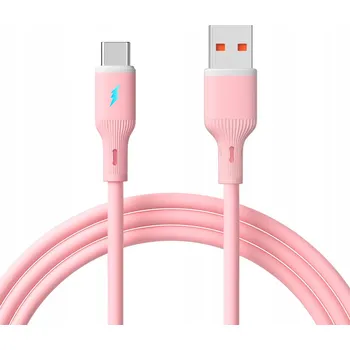Datový kabel Kabel Akyga USB - USB typ C 1 m růžový