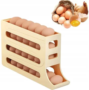 Stojánek na vajíčko Organizér do lednice na vajíčka, regál na vejce, 4 patra ROLE