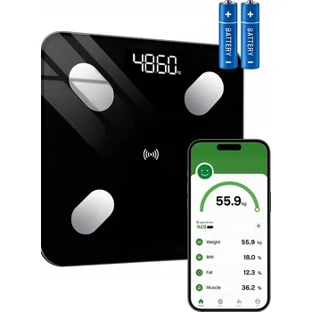 Osobní váha ANALYTICKÁ KOUPELNOVÁ VÁHA BLUETOOTH SMART 25v1 MĚŘENÍ TĚLA + BATERIE