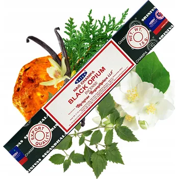 Vonná tyčinka INDICKÉ TYČINKOVÉ KADIDLO SATYA BLACK OPIUM 15g ČERNÉ OPIUM