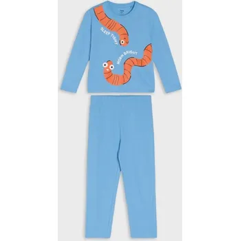 Chlapecké spodní prádlo Sinsay - Dvoudílná pyžamová souprava - světle modrá - 257EV-50X - 257EV-50X-128