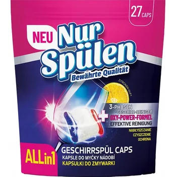 Tableta do myčky NUR SPULLEN TABLETY DO MYČKY NÁDOBÍ ALL IN 1 27 CITRON