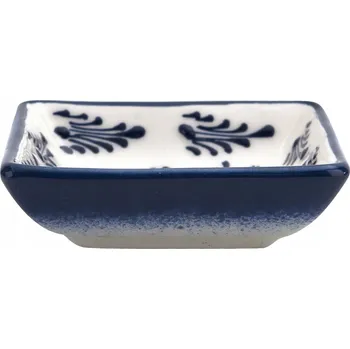 Čtvercová miska 9 cm keramická Oriental White Blue