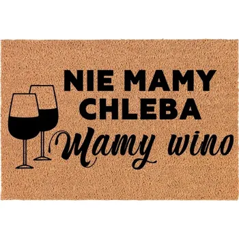 Rohožka KOKOSOVÁ VSTUPNÍ ROHOŽKA DO DOMU DEKORATIVNÍ DÁREK PRO MAMINKU VÍNO 60X40