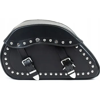 Zavazadlo na motocykl Kožené boční brašny bílý lem 25L x2 Ranger