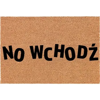 Rohožka KOKOSOVÁ VSTUPNÍ ROHOŽKA DO DOMU DEKORATIVNÍ DÁREK NO VSTUPTE 60X40