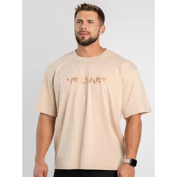 Pánské tričko Pánské krémové oversize tričko VERSABE, VELIKOST XL