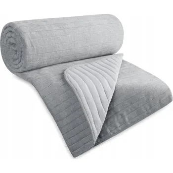 Přehoz na lůžko Přehoz na postel Eurofirany polyester 220 cm x 240 cm stříbrný