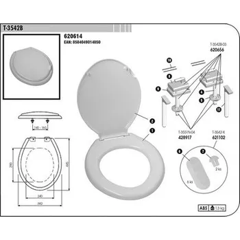 WC sedátko Sam holding Sedák T-3542B bílý 620614