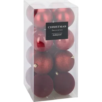 Vánoční dekorace Home Styling Collection Sada 16 ks vánočních ozdob Ø 8 cm