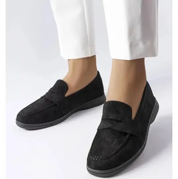 Dámské mokasíny Mokasiny dámské z eko semiše Solea – černé, 38 i240_207936_2:38