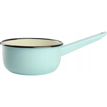 Hrnec TRADIČNÍ SMALTOVANÝ RENDLÍK HLADKÝ TYRKYSOVÝ 1,5L 16CM SILESIA EMALIA HRNEC