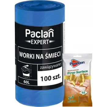 Pytle na odpadky Paclan Expert Univerzální pytle na odpadky 60l 100 kusů +