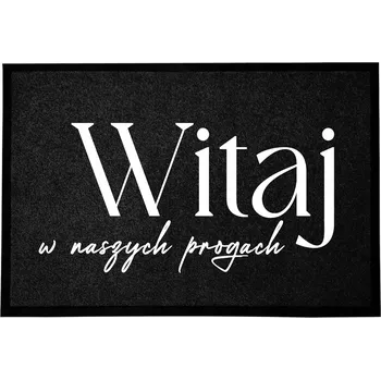 Rohožka ČERNÁ VSTUPNÍ ROHOŽKA DO DOMU DEKORATIVNÍ DÁREK NAŠE PRAHY 60X40