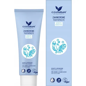 zubní pasta Cosnature Přírodní zubní pasta s heřmánkem máta s fluoridem pro citlivé zuby 75 Ml