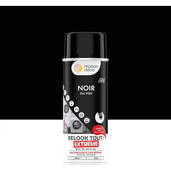 Barva ve spreji Relook All Extreme Black Sprej 400ml Černý Matný Antikorozní Lak na Domácí Dekorace