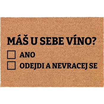 Rohožka Kokosová Vstupní Rohožka Dekorativní | Veselý Dárek Máš Víno