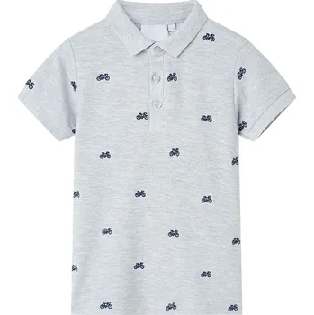 Chlapecké oblečení vidaXL Dětská polokošile melanž 116 [12156] Barva: Šedá