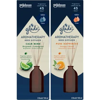 Čajovna Glade Vonné tyčinky Aromatherapy Calm Mind Pure Happiness Mix 80ml x2