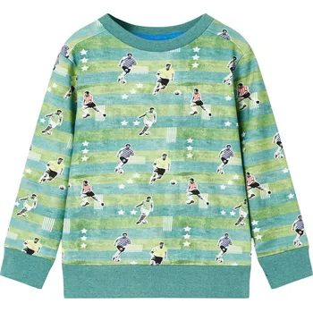 Chlapecká mikina vidaXL Dětská mikina světle zelená melanž 140 [12463]