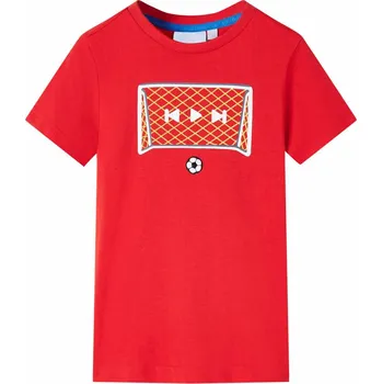 Dětská móda vidaXL Dětské tričko 104 [12430] Barva: Červená