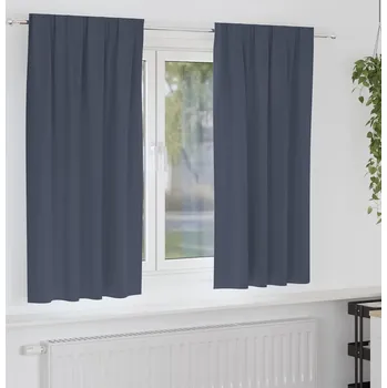 Koupelnový nábytek vidaXL Závěsy na zatemnění s kroužky 2 pcs Antracit 175 x 140 cm [4107449]