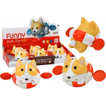 Hračka pro nejmenší Mechanická Hračka Do Vany Natahovací Liška v kolečku