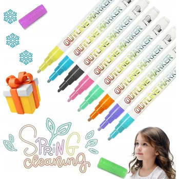 Fixy Fixy Fixy , kovové, konturovací Fixy pro děti, 8 ks.