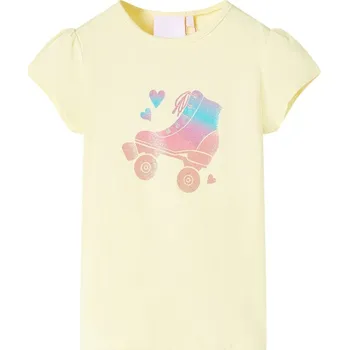 Chlapecké tričko vidaXL Dětské tričko bledě 140 [10588] Barva: Žlutá