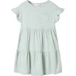 vidaXL Dětské šaty s volánkovými rukávy mátové 104 [11510]