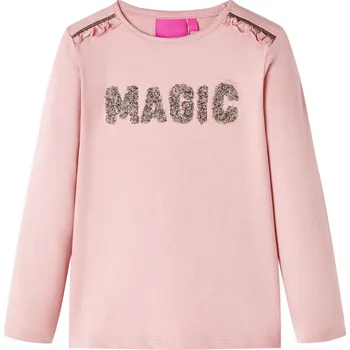 Chlapecké oblečení vidaXL Dětské tričko s dlouhým rukávem 140 [14273] Barva: Světle růžová