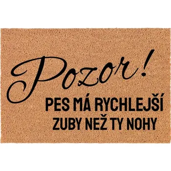 Kokosová Vstupní Rohožka Dekorativní | Veselý Dárek Pes Má Zuby