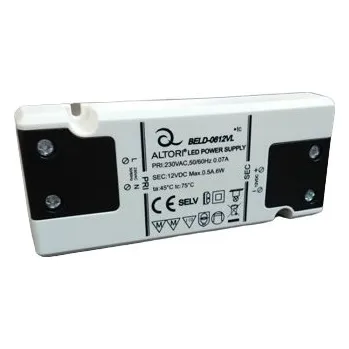 Napájecí zdroj pro osvětlení Plochý napájecí zdroj BELD pro LED pásky a svítidla, transformátor 6W ALTORI