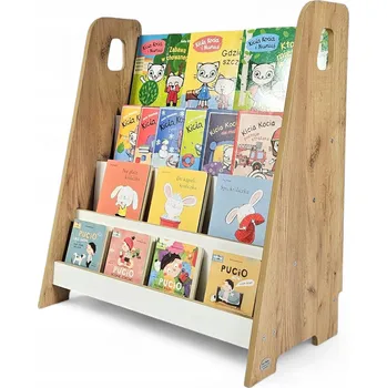 Knihovna Montessori knihovna - regál na knihy pro děti, dub/bílá BKC-310