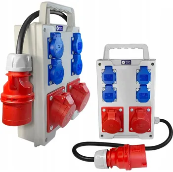 Rozvaděč Přenosný stavební rozvaděč, zapojený, 2x32A, 4x230V, IP44, cca 10m