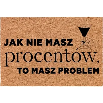 Rohožka KOKOSOVÁ VSTUPNÍ ROHOŽKA DO DOMU DEKORATIVNÍ DÁREK SLEVA 60X40 cm